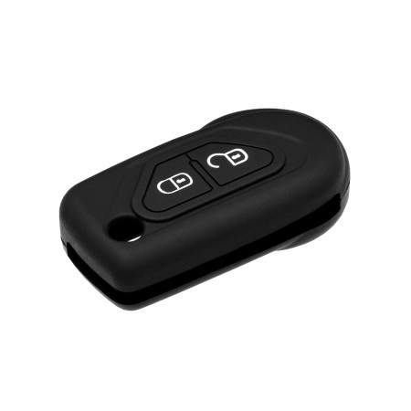 Husa pentru cheie Citroen Berlingo, C1, C2, C3 - Techsuit Car Key Case (1021.04) - Black