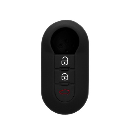 Husa pentru cheie Fiat 500, Punto, Panda/Lancia Ypsilon - Techsuit Car Key Case (1006.02) - Black