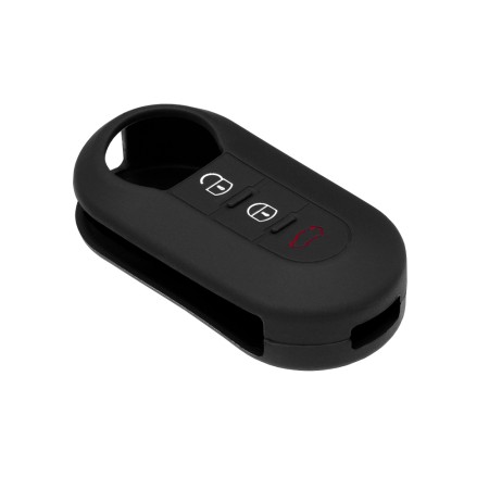 Husa pentru cheie Fiat 500, Punto, Panda/Lancia Ypsilon - Techsuit Car Key Case (1006.02) - Black