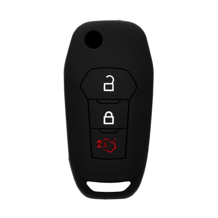 Husa pentru cheie Ford F-150, Figo, F-250, Ranger, F-350 - Techsuit Car Key Case (1011.07) - Black