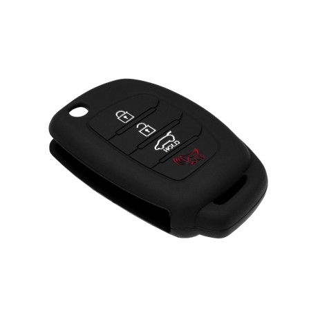 Husa pentru cheie Hyundai Santa Fe, Elantra - Techsuit Car Key Case (3003.03) - Black