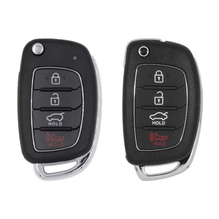 Husa pentru cheie Hyundai Santa Fe, Elantra - Techsuit Car Key Case (3003.03) - Black