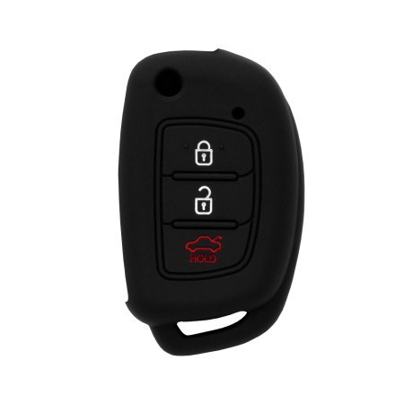 Husa pentru cheie Hyundai Santa Fe, Sonata - Techsuit Car Key Case (1007.07) - Black