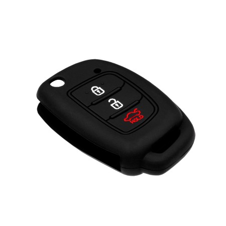 Husa pentru cheie Hyundai Santa Fe, Sonata - Techsuit Car Key Case (1007.07) - Black