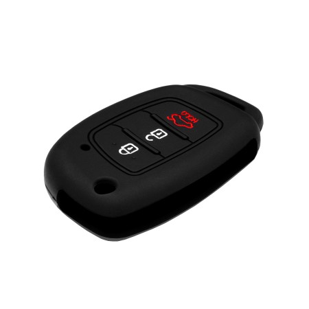 Husa pentru cheie Hyundai Santa Fe, Sonata - Techsuit Car Key Case (1007.07) - Black