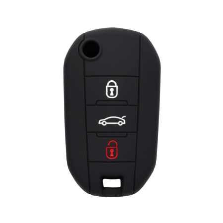 Husa pentru cheie Peugeot 2008, Citroen C4 Cactus - Techsuit Car Key Case (1002.04) - Black