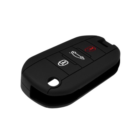 Husa pentru cheie Peugeot 2008, Citroen C4 Cactus - Techsuit Car Key Case (1002.04) - Black