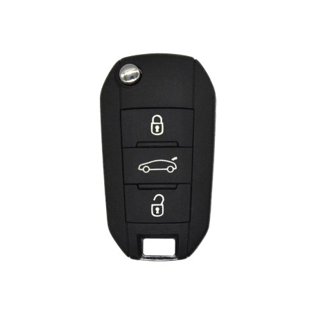 Husa pentru cheie Peugeot 2008, Citroen C4 Cactus - Techsuit Car Key Case (1002.04) - Black