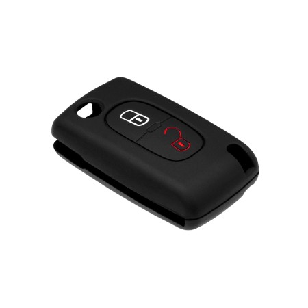 Husa pentru cheie Peugeot 408, Citroen C4 - Techsuit Car Key Case (1002.01) - Black