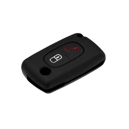 Husa pentru cheie Peugeot 408, Citroen C4 - Techsuit Car Key Case (1002.01) - Black