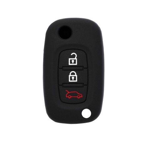 Husa pentru cheie Renault Clio, Megane, Trafic/Lada Kalina - Techsuit Car Key Case (1010.11) - Black