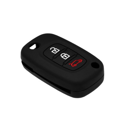 Husa pentru cheie Renault Clio, Megane, Trafic/Lada Kalina - Techsuit Car Key Case (1010.11) - Black