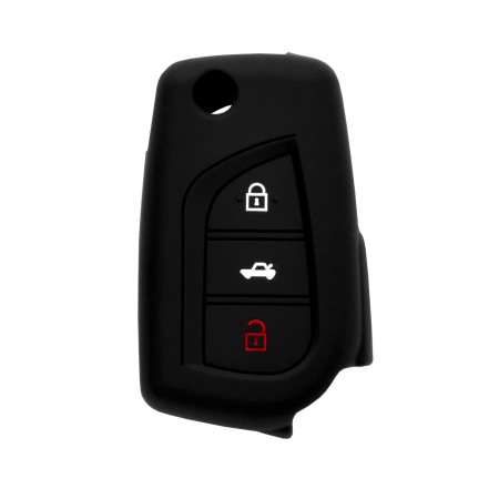 Husa pentru cheie Toyota Auris, Avensis, Corolla, Yaris - Techsuit Car Key Case (1015.01) - Black