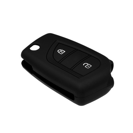 Husa pentru cheie Toyota Aygo, RAV4/Citroen C1/Peugeot 108 - Techsuit Car Key Case (1015.02) - Black