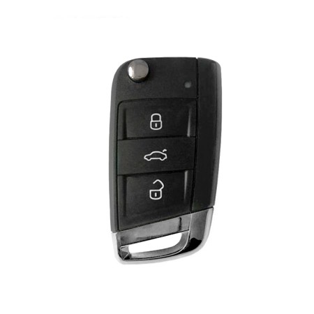 Husa pentru cheie VW Passat, Polo, Caddy, Jetta, Eos - Techsuit Car Key Case (1001.02) - Black