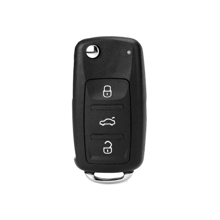 Husa pentru cheie VW Polo, Passat/Skoda Roomster/Seat Mii - Techsuit Car Key Case (3001.02) - Black