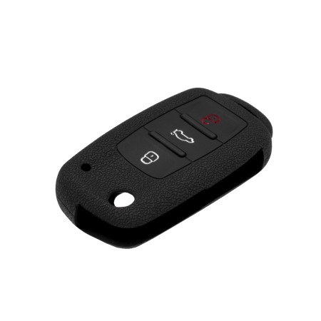 Husa pentru cheie VW Touareg, Golf/Skoda Fabia/Seat Mii - Techsuit Car Key Case (1001.13) - Black