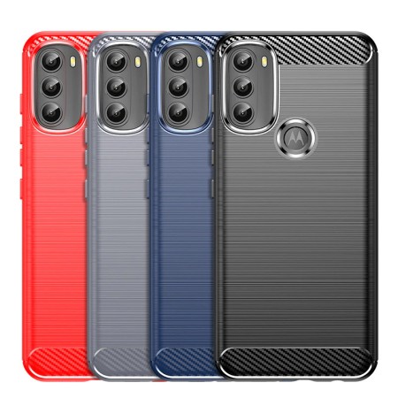 Husa pentru Motorola Moto G71 5G - Techsuit Carbon Silicone - Black