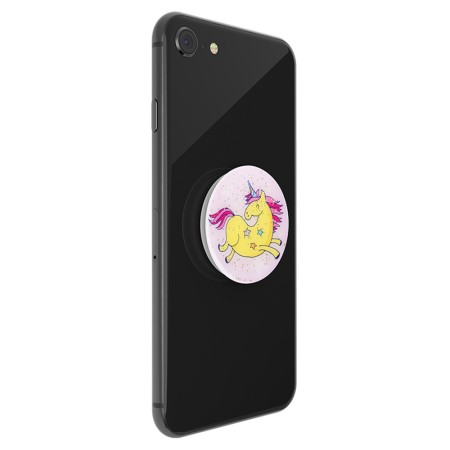 Suport pentru telefon - Popsockets PopGrip - Jumping Unicorn cu sclipici