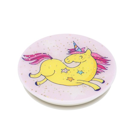 Suport pentru telefon - Popsockets PopGrip - Jumping Unicorn cu sclipici