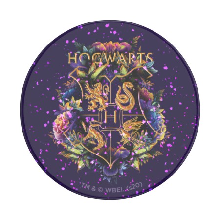 Suport pentru telefon - Popsockets PopGrip - Harry Potter Glitter Hogwarts Floral