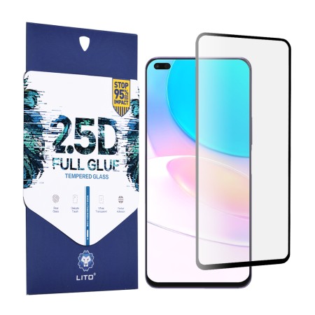 Folie pentru Huawei nova 8i / Honor 50 Lite - Lito 2.5D FullGlue Glass - Black