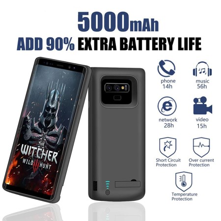 Husa pentru Samsung Galaxy Note 9 cu Baterie de 5000mAh - Techsuit Power Pro - Black