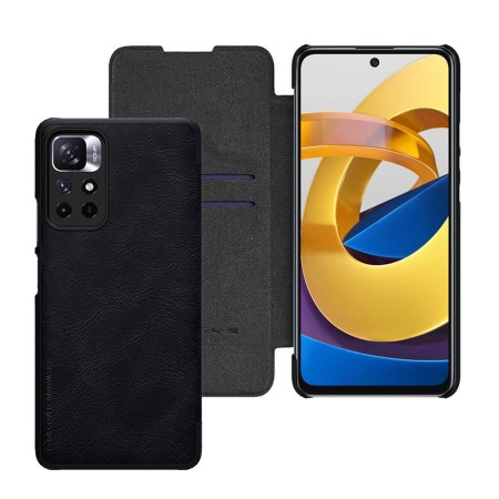 Husa pentru Xiaomi Poco M4 Pro 5G - Nillkin QIN Leather Case - Black