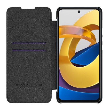 Husa pentru Xiaomi Poco M4 Pro 5G - Nillkin QIN Leather Case - Black