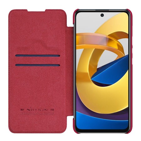 Husa pentru Xiaomi Poco M4 Pro 5G - Nillkin QIN Leather Case - Red