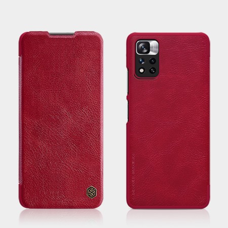 Husa pentru Xiaomi Poco M4 Pro 5G - Nillkin QIN Leather Case - Red