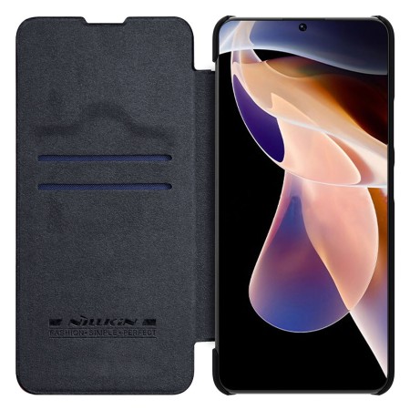 Husa pentru Xiaomi Redmi Note 11 Pro+ 5G - Nillkin QIN Leather Case - Black