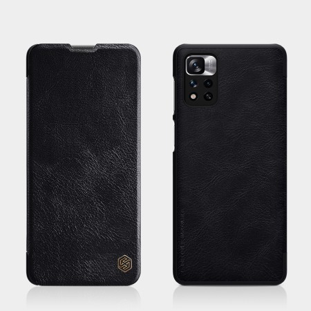 Husa pentru Xiaomi Redmi Note 11 Pro+ 5G - Nillkin QIN Leather Case - Black