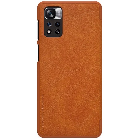 Husa pentru Xiaomi Redmi Note 11 Pro+ 5G - Nillkin QIN Leather Case - Brown