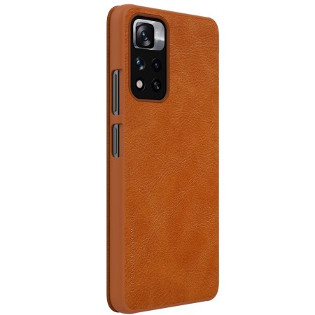 Husa pentru Xiaomi Redmi Note 11 Pro+ 5G - Nillkin QIN Leather Case - Brown