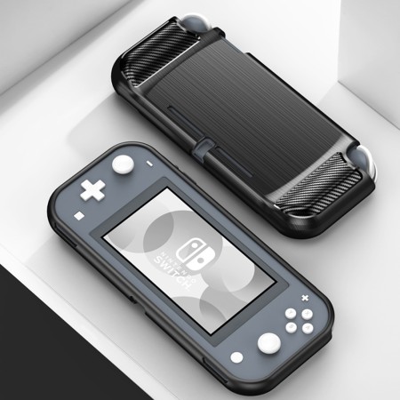 Husa pentru Nintendo Switch Lite - Techsuit Carbon Silicone - Black