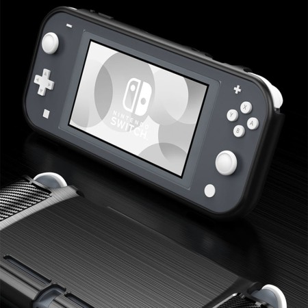 Husa pentru Nintendo Switch Lite - Techsuit Carbon Silicone - Black