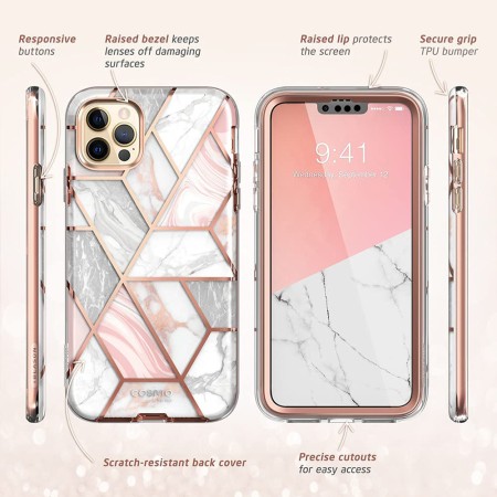 Husa pentru iPhone 13 Pro Max - I-Blason Cosmo - Marble