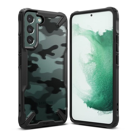 Husa pentru Samsung Galaxy S22 Plus - Ringke Fusion X Design - Camo Black