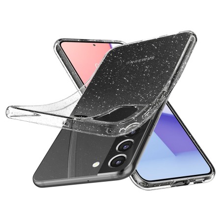 Husa pentru Samsung Galaxy S22 5G - Spigen Liquid Crystal Glitter - Crystal Quartz