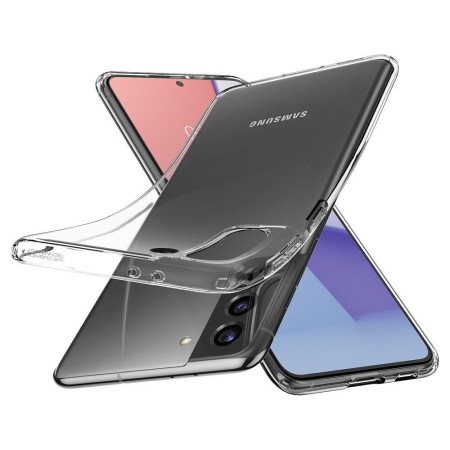 Husa pentru Samsung Galaxy S21 5G - Spigen Liquid Crystal - Clear