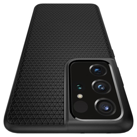 Husa pentru Samsung Galaxy S21 Ultra 5G - Spigen Liquid Air - Matte Black