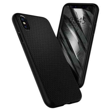 Husa pentru iPhone X / XS - Spigen Liquid Air - Matte Black