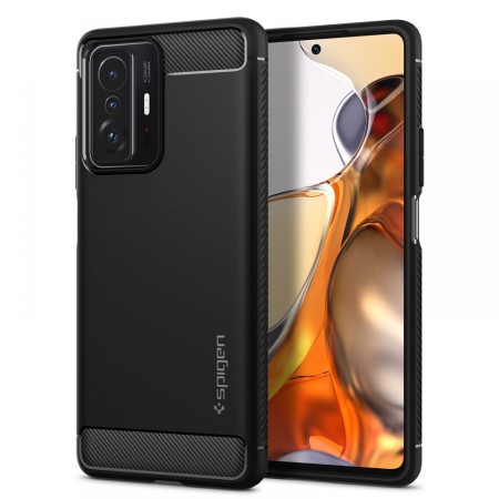 Husa pentru Xiaomi 11T / 11T Pro - Spigen Rugged Armor - Black