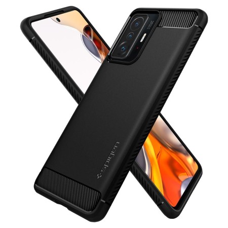 Husa pentru Xiaomi 11T / 11T Pro - Spigen Rugged Armor - Black