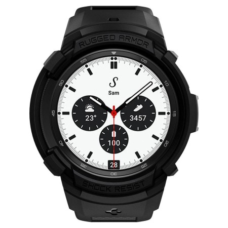 Husa pentru Samsung Galaxy Watch 4 Classic (42mm) + Curea - Spigen Rugged Armor Pro - Black