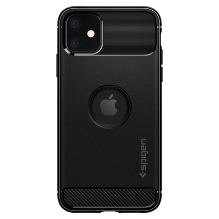 Husa pentru iPhone 11 - Spigen Rugged Armor - Negru