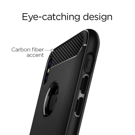 Husa pentru iPhone X / XS - Spigen Rugged Armor - Black