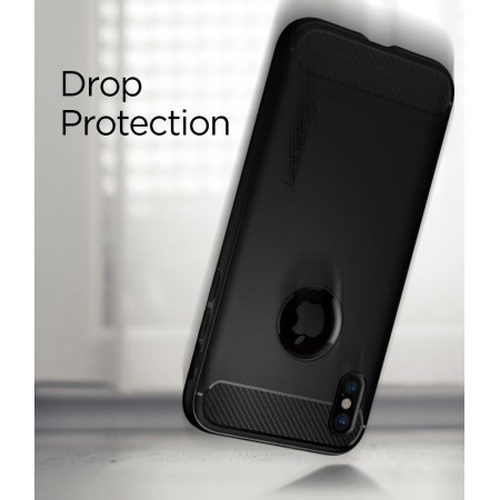 Husa pentru iPhone X / XS - Spigen Rugged Armor - Black