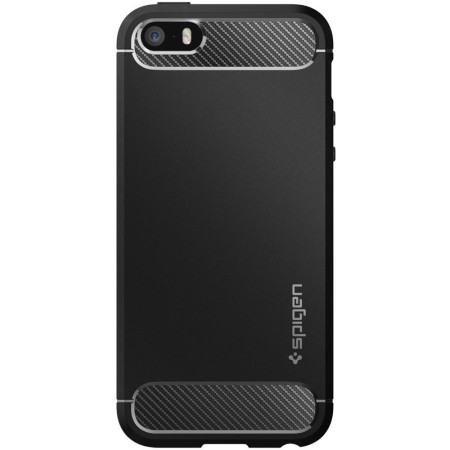 Husa pentru iPhone 5 / 5s / SE - Spigen Rugged Armor - Black